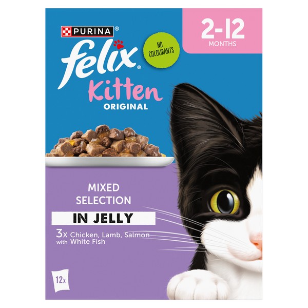 Felix Original Kitten Mixed Selection in Jelly Wet Cat Food 12x85g