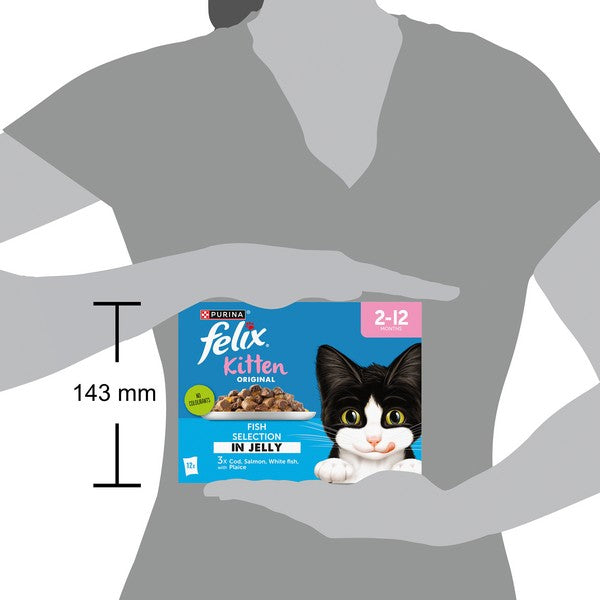 Felix Original Kitten Fish Selection in Jelly Wet Cat Food 12x85g