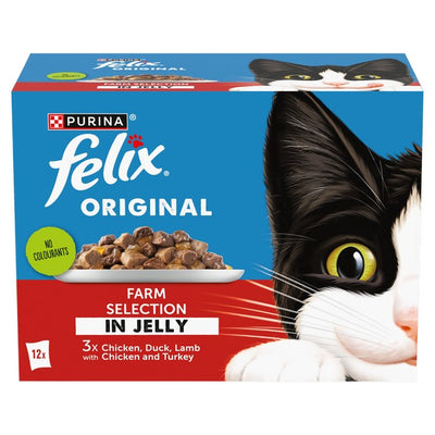 Felix Original Farm Selection in Jelly Wet Cat Food 12x85g