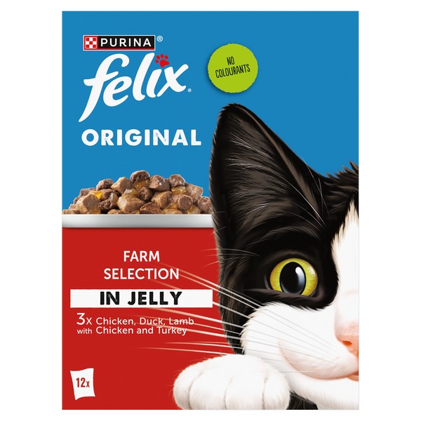 Felix Original Farm Selection in Jelly Wet Cat Food 12x85g