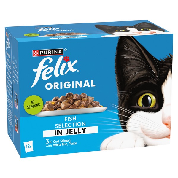 Felix Original Fish Selection in Jelly Wet Cat Food 12x85g