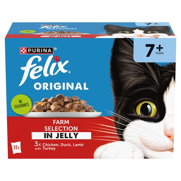 Felix Original Senior 7+ Farm Selection in Jelly Wet Cat Food 12x85g