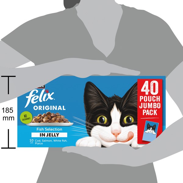 Felix Original Fish Selection in Jelly Wet Cat Food 40x85g