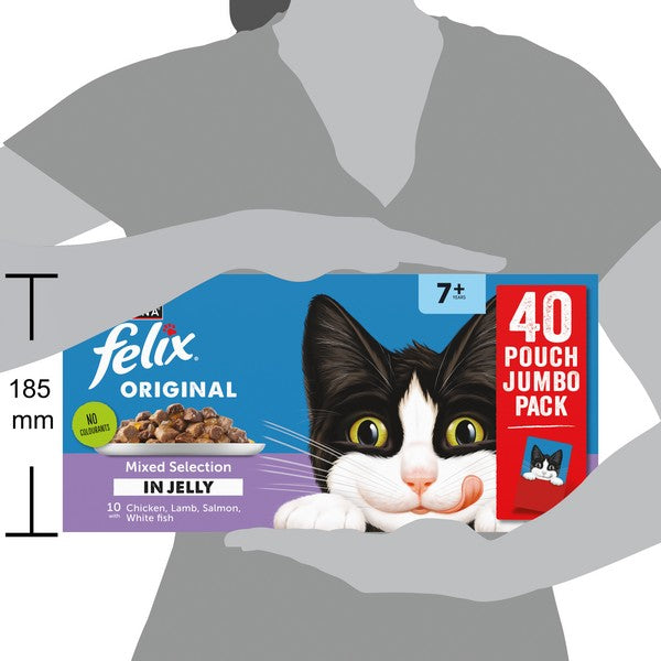 Felix Original Senior 7+ Mixed Selection in Jelly Wet Cat Food