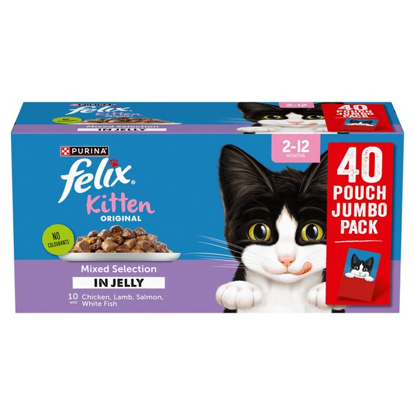 Felix Original Kitten Mixed Selection in Jelly Wet Cat Food 40x85g