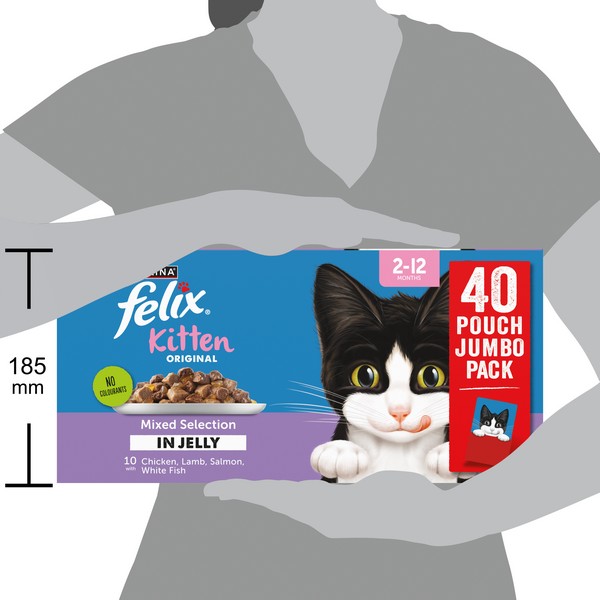 Felix Original Kitten Mixed Selection in Jelly Wet Cat Food 40x85g