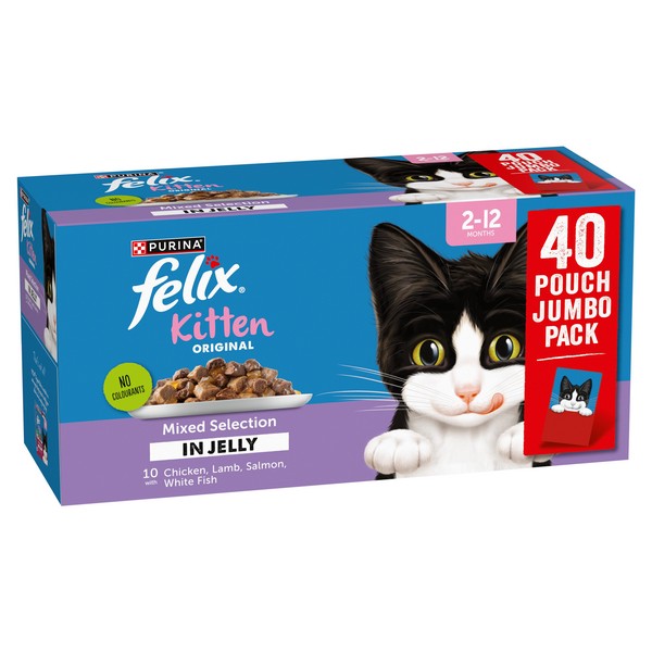 Felix Original Kitten Mixed Selection in Jelly Wet Cat Food 40x85g