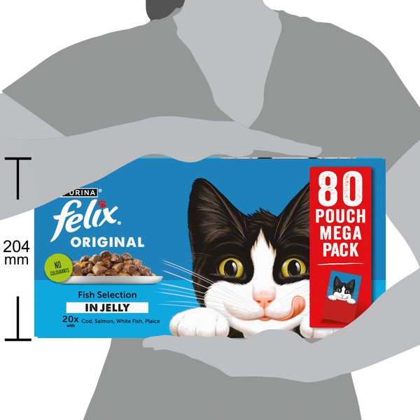 Felix Original Fish Selection in Jelly Wet Cat Food 80x85g