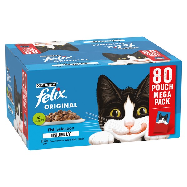 Felix Original Fish Selection in Jelly Wet Cat Food 80x85g