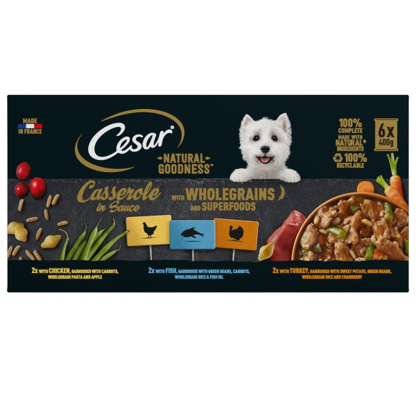 Cesar Natural Goodness Tins Mixed Selection Superfoods 6x400g