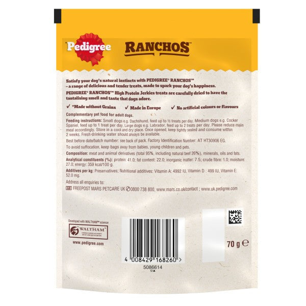 Pedigree Ranchos Jerkies with Beef 70g