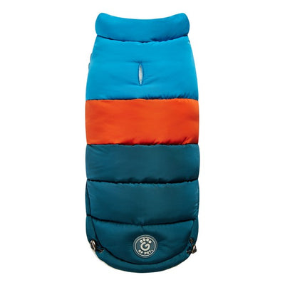 GF Pet Elasto-Fit Colour Block Puffer Dark Teal Medium