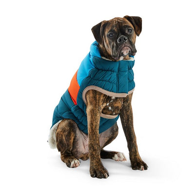 GF Pet Elasto-Fit Colour Block Puffer Dark Teal Medium