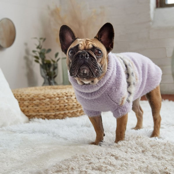 GF Pet Fuzzy Sweater Lavender XS