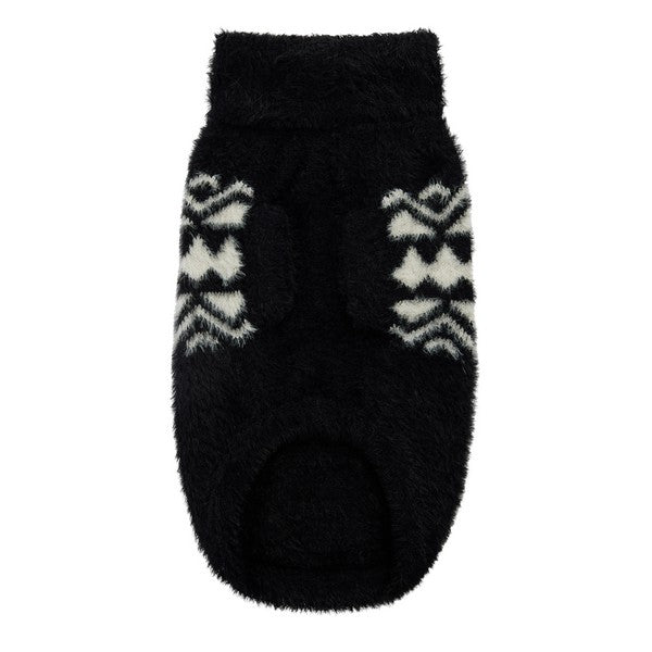 GF Pet Fuzzy Sweater Black Small