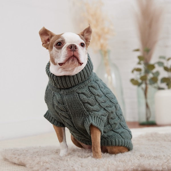 GF Pet Chalet Sweater Sage XS