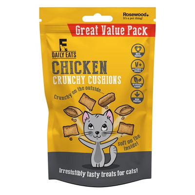 Rosewood Crunchy Chicken Cat Cushion Value Pack 200g