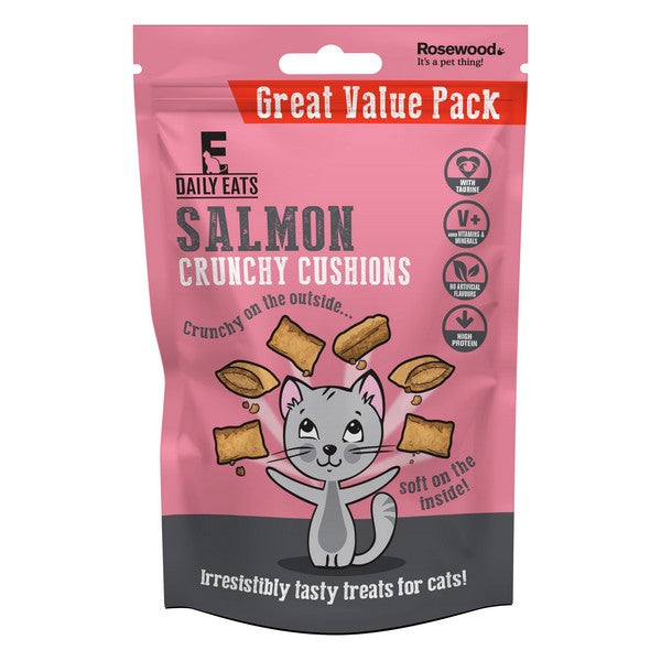 Rosewood Crunchy Salmon Cat Cushion Value Pack 200g