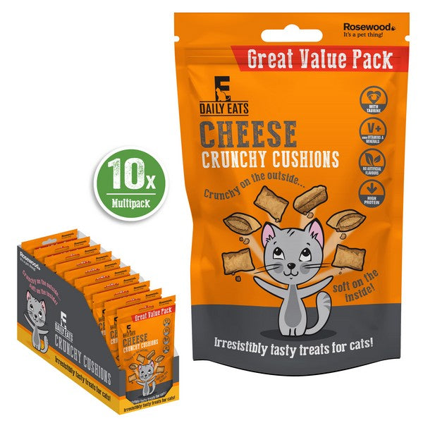 Rosewood Crunchy Cheese Cat Cushion Value Pack 200g