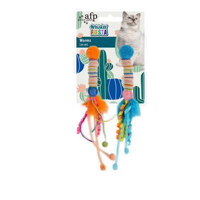 All For Paws Whisker Fiesta Worm Two Pack