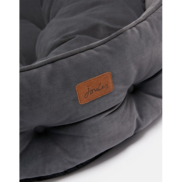 Joules Chesterfield Pet Bed Grey Large