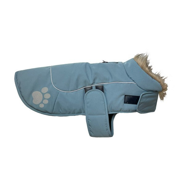 Happy Pet Paw Print Dog Jacket Sky Blue Large