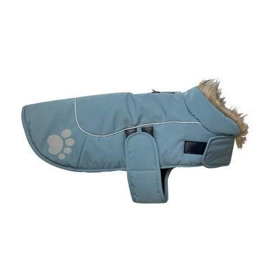 Happy Pet Paw Print Dog Jacket Sky Blue Extra Large