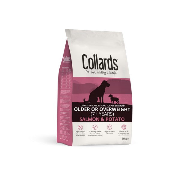 Collards Older or Overweight Hypoallergenic Salmon & Potato Dry Dog Food 10kg