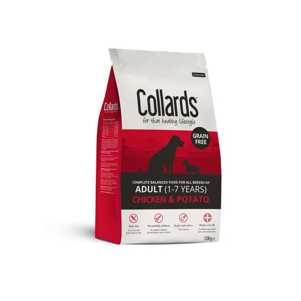 Collards Grain Free Hypoallergenic Adult Chicken and Potato Dry Dog Food 10kg