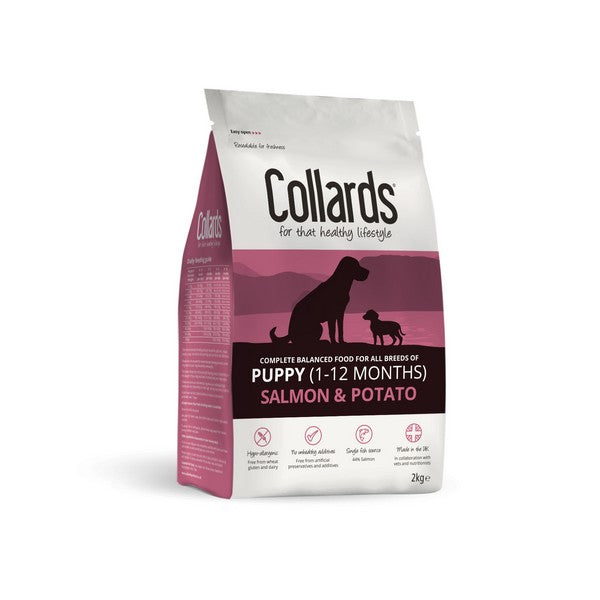 Collards Puppy Hypoallergenic Salmon & Potato Dry Dog Food 2kg