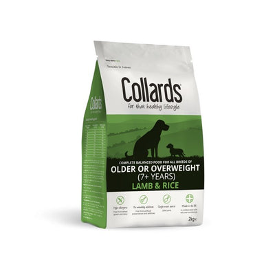 Collards Older or Overweight Hypoallergenic Lamb & Rice Dry Dog Food 2kg