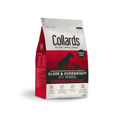 Collards Grain Free Hypoallergenic Older/Overweight Chicken and Potato Dry Dog Food 2kg