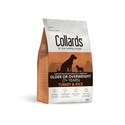 Collards Older or Overweight Hypoallergenic Turkey & Rice Dry Dog Food 2kg