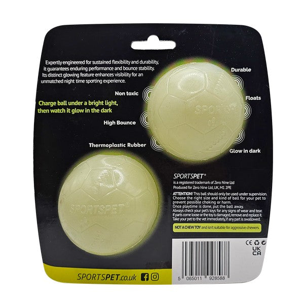 Sportspet Ball Ultimate Glow in the Dark Two Pack