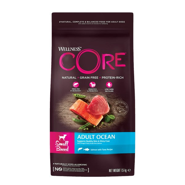 Wellness CORE Dog Dry Small Breed Adult Ocean - Salmon with Tuna Recipe 1.5kg