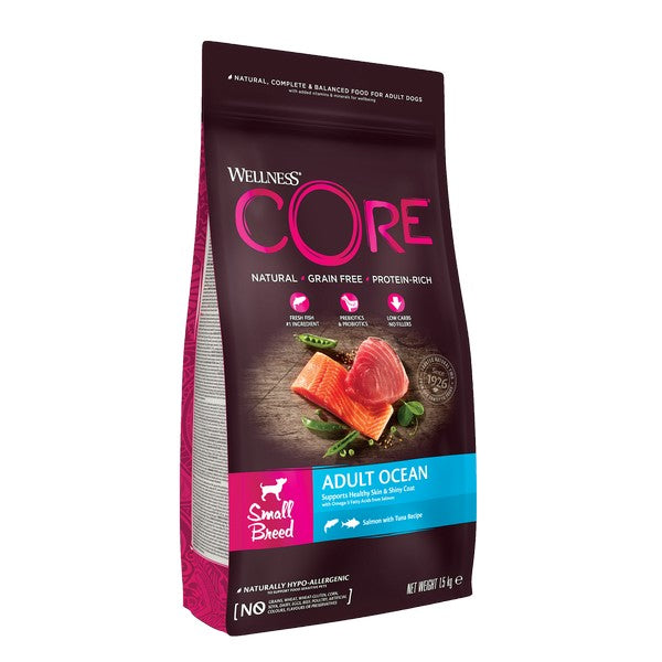 Wellness CORE Dog Dry Small Breed Adult Ocean - Salmon with Tuna Recipe 1.5kg