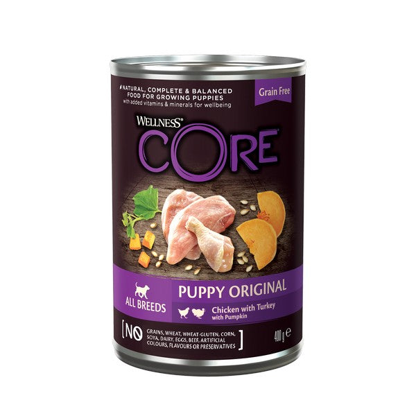 Wellness CORE Dog Wet PUPPY Duo Protein Chicken with Turkey with Pumpkin Recipe 400g