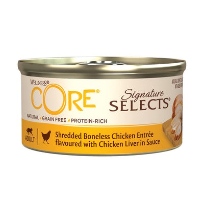 Wellness CORE Cat Wet Adult Signature Selects Boneless Chicken with Chicken Liver Recipe 79g