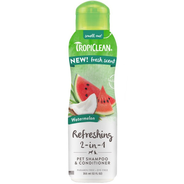 TropiClean Watermelon Refreshing 2in1 Shampoo and Conditioner 355ml