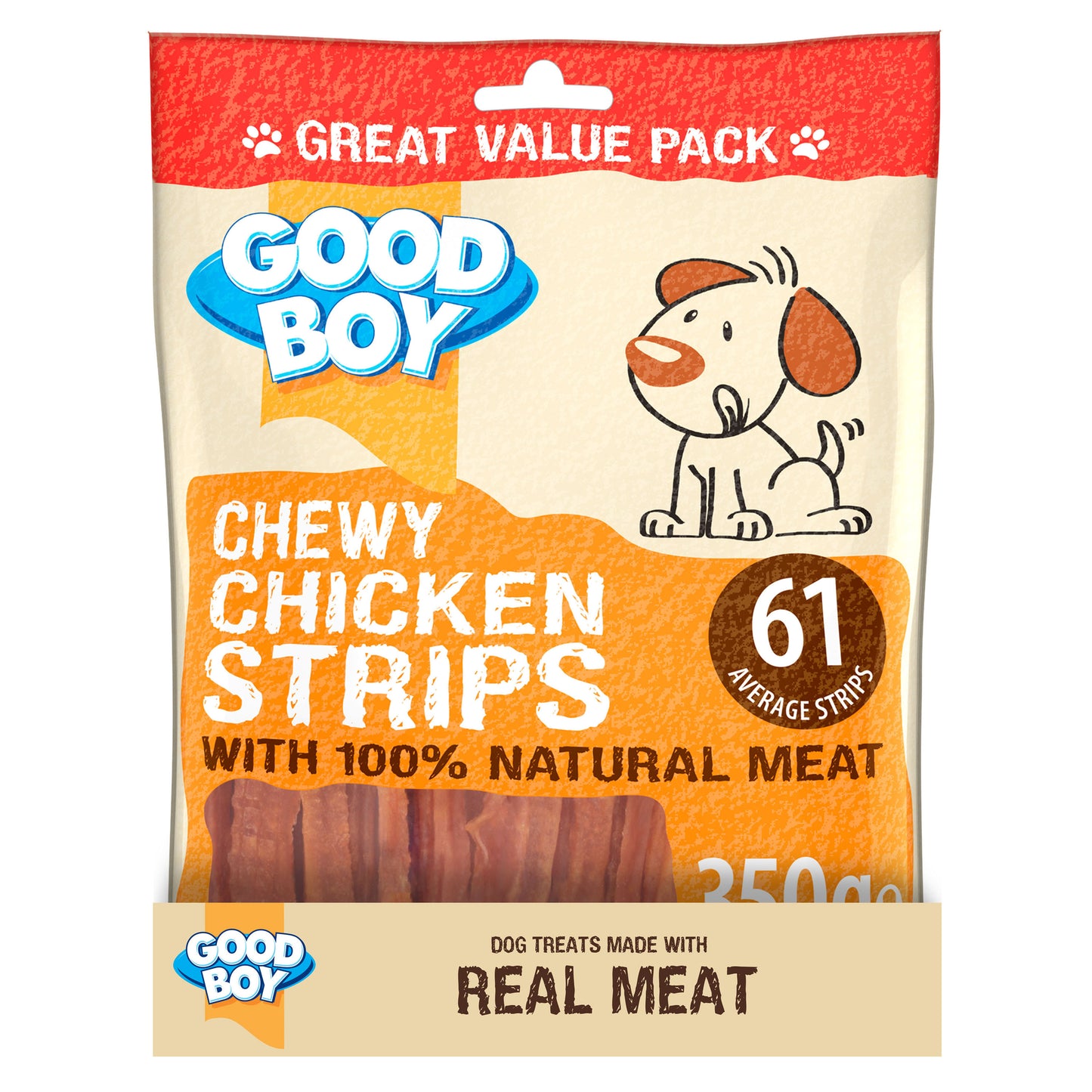 Good Boy Paws Chicken Strips 350g