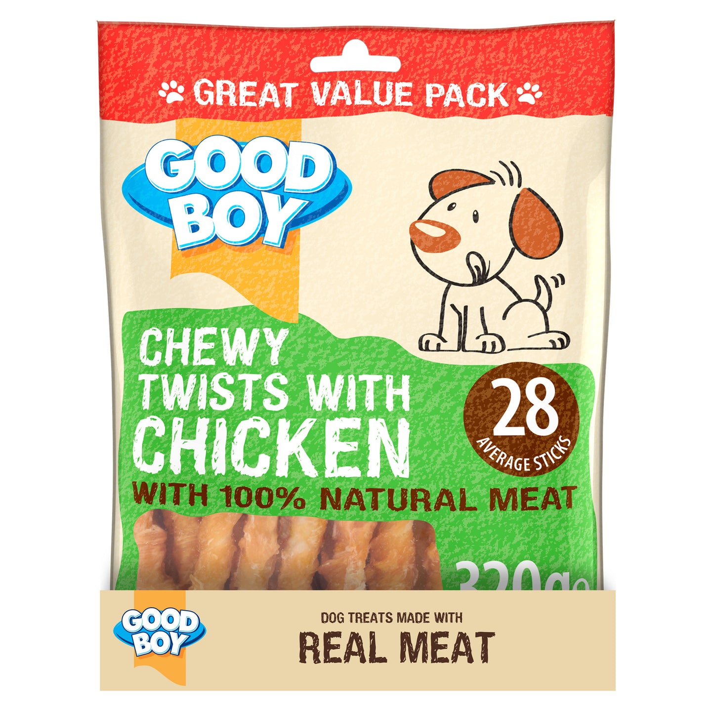 Good Boy Paws Chicken Twists 320g