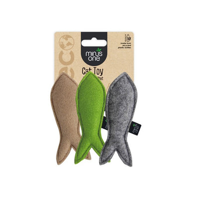 All For Paws Minus One Felt Cat Toy Three Pack Fish