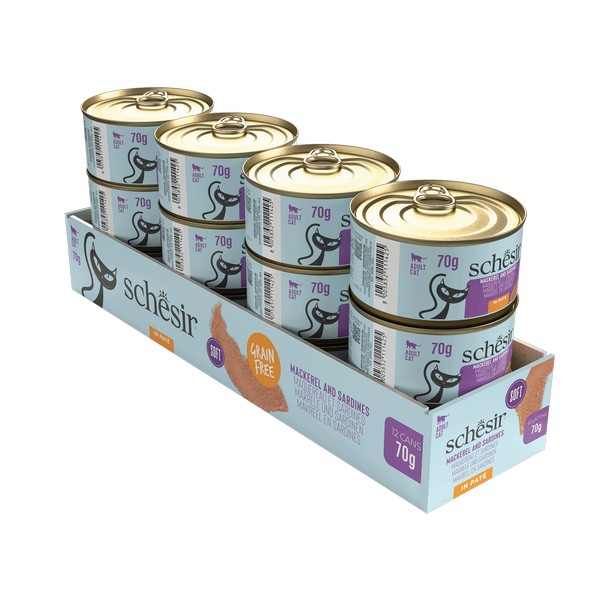 Schesir Grill Pate Cat Can Mackerel and Sardines 70g