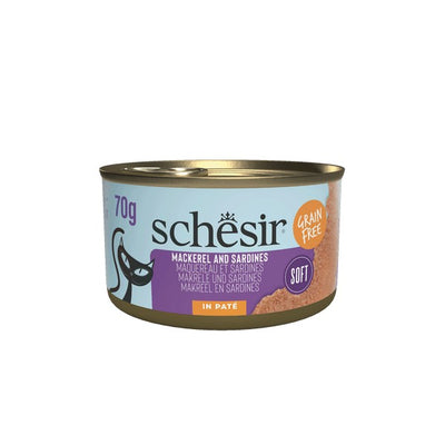 Schesir Grill Pate Cat Can Mackerel and Sardines 70g