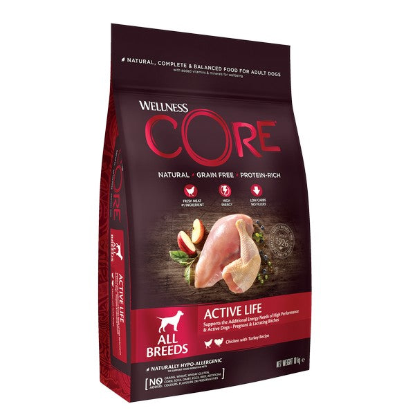 Wellness CORE Dog Dry Active Life 10 KG