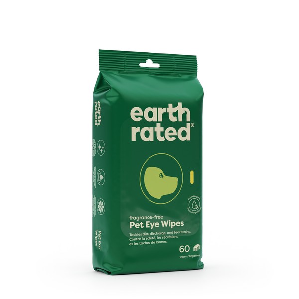 Earth Rated Eye Wipes 60 Wipes