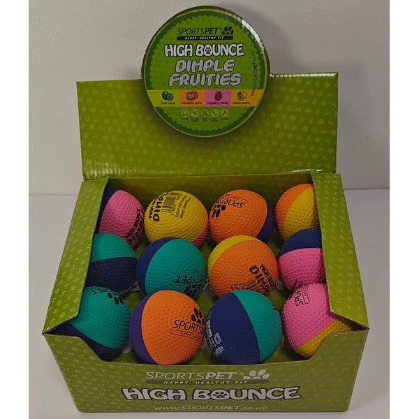 Sportspet High Bounce Dimple SCENTED Fruities Lime Lemon Raspberry and Orange (Dcse 24)