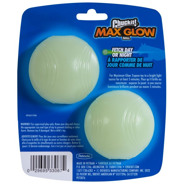 Chuckit! Max Glow Balls Medium (2Pk)