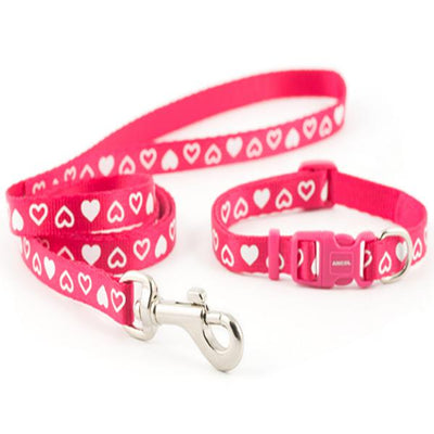 Ancol Small Bite Heart Collar and Lead Set Rasp