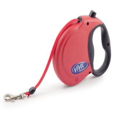 Ancol Viva Extendable Lead Red Small Dog 20kg 5m